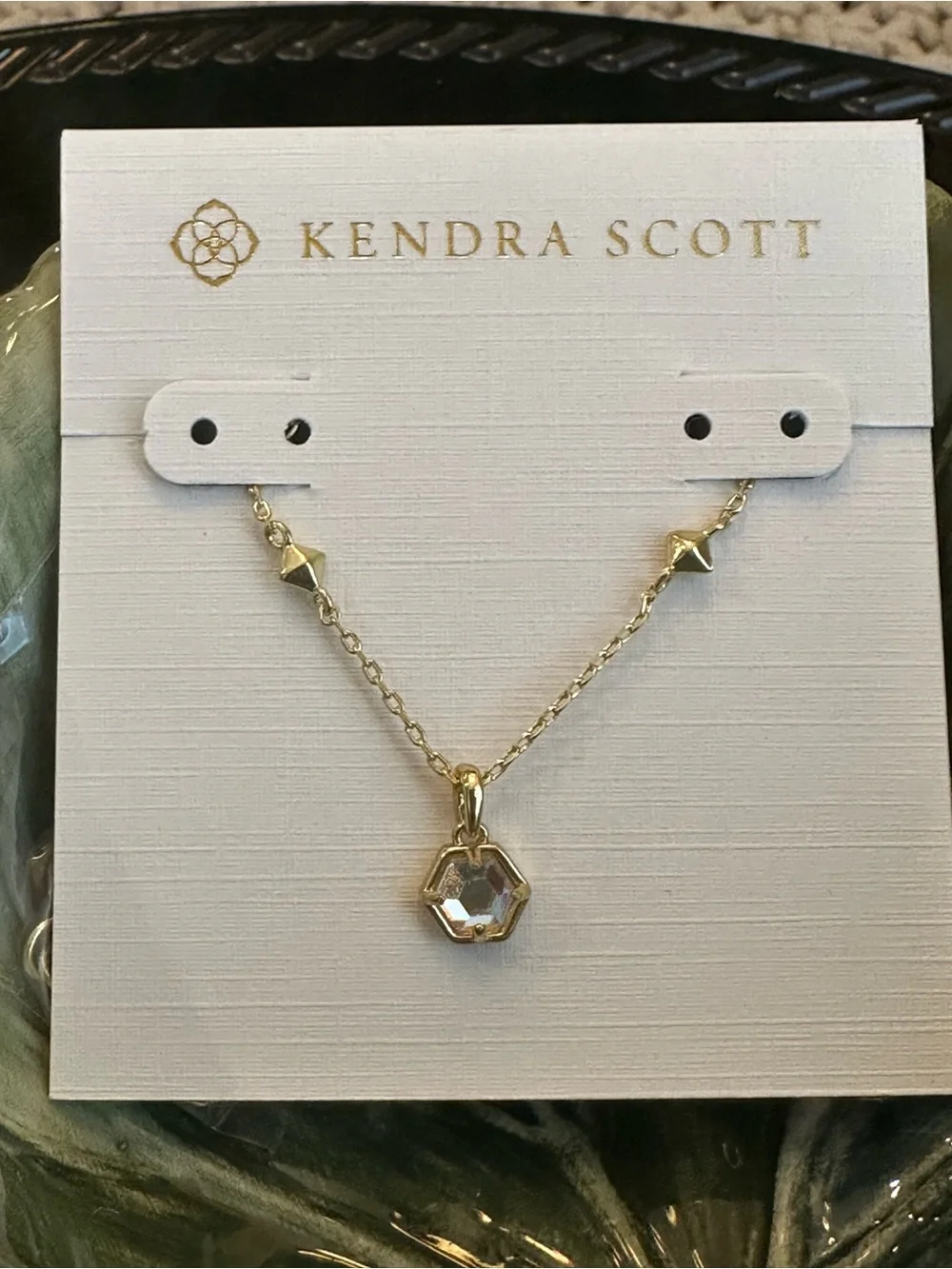 Kendra Scott Gold Dichroic Glass Necklace